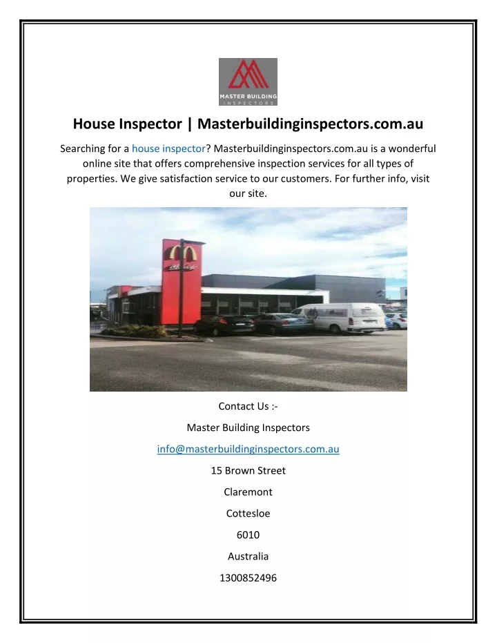 house inspector masterbuildinginspectors com au