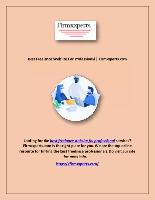 Best Freelance Website For Professional | Firmxxperts.com