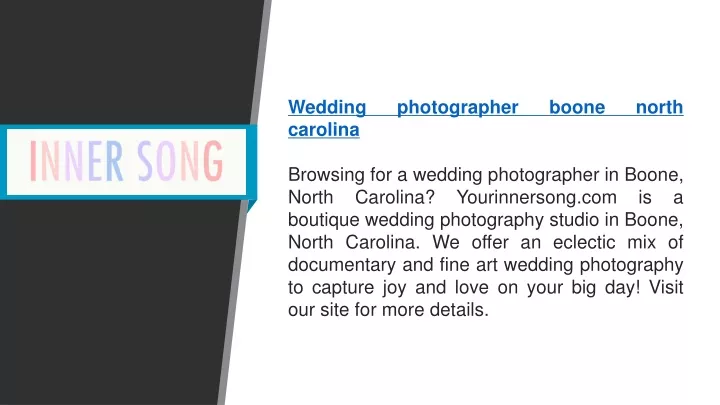 wedding photographer boone north carolina