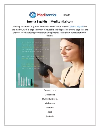 enema bag kits medisential com
