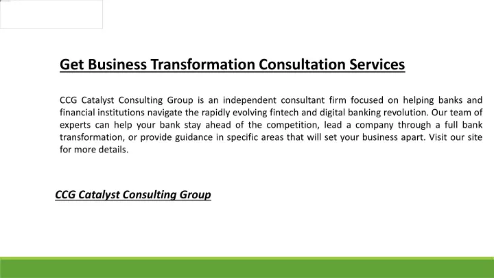 get business transformation consultation services