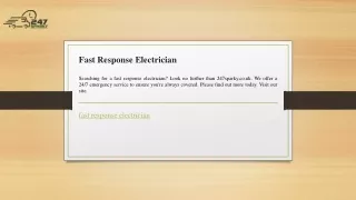 fast response electrician