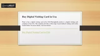Buy Digital Visiting Card in Usa  Onetaphello.comus
