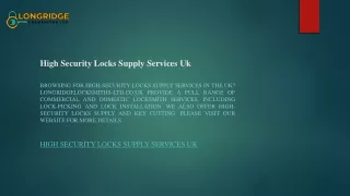 High Security Locks Supply Services Uk  Longridgelocksmiths-ltd.co.uk