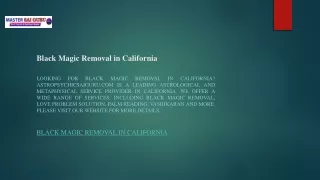 Black Magic Removal in California  Astropsychicsaiguru.com