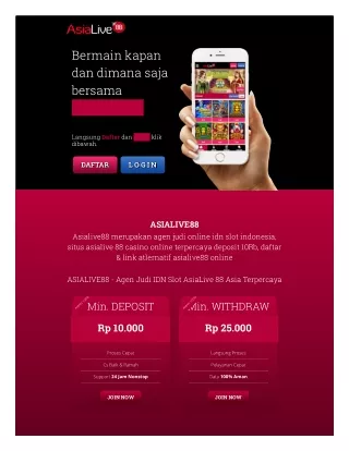 bermain kapan dan dimana saja bersama asialive88