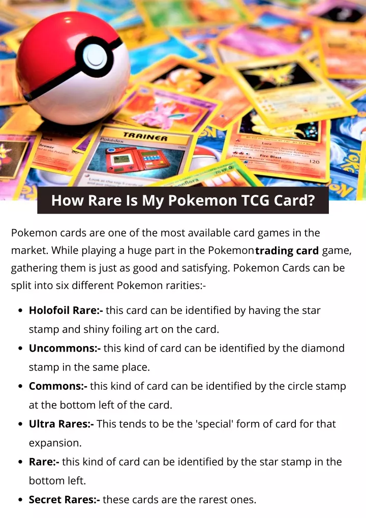 how rare is my pokemon tcg card