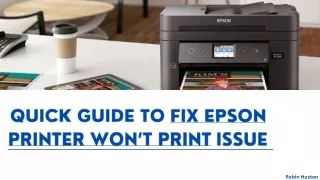 quick guide to fix epson printer won t print issue