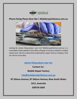 phone fixing places near me mobilerepairfactory