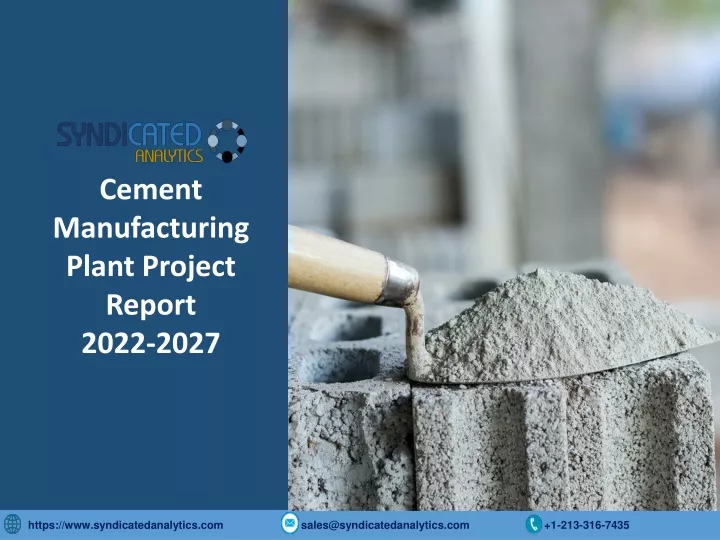 cement manufacturing plant project report 2022