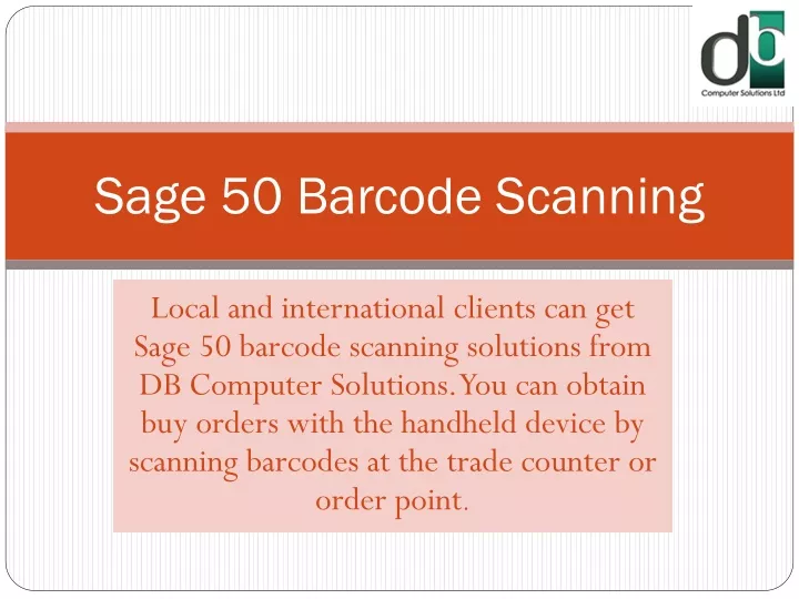 sage 50 barcode scanning