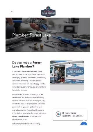 Plumber Forest Lake