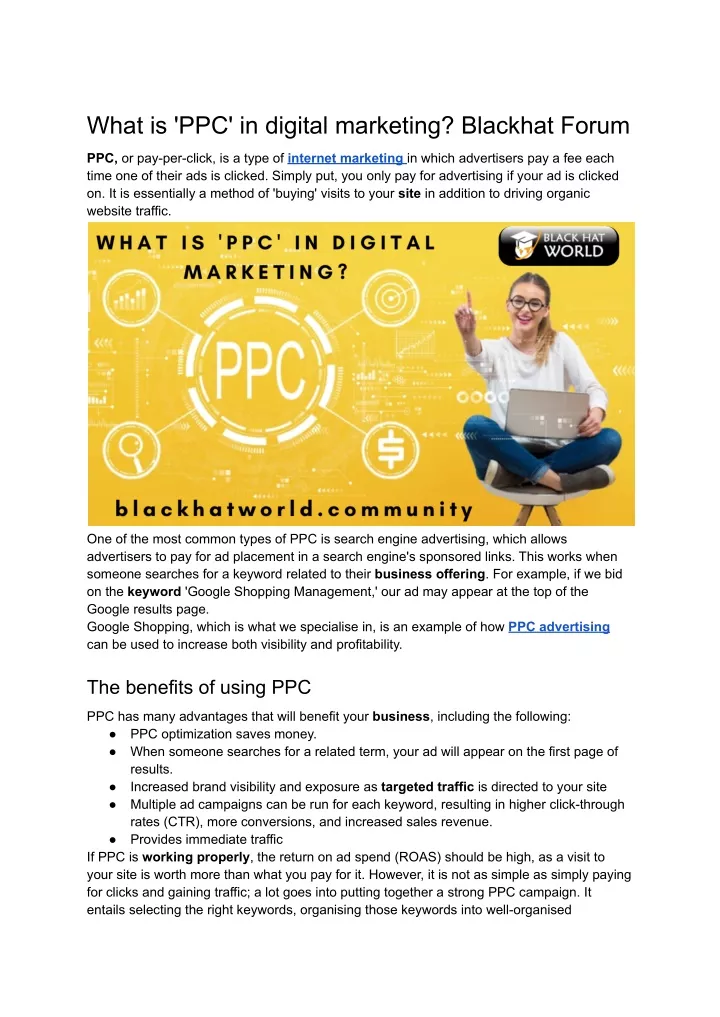 what is ppc in digital marketing blackhat forum
