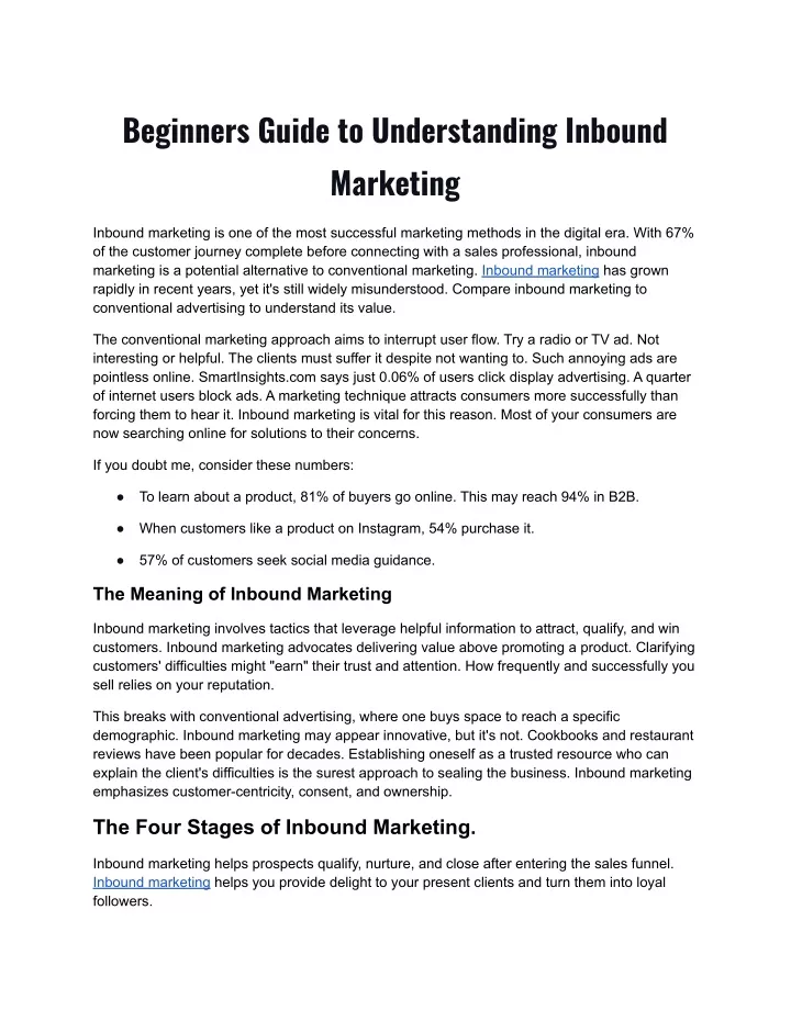 beginners guide to understanding inbound marketing