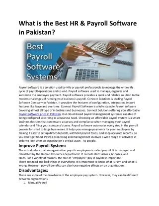 What is the Best HR & Payroll Software in Pakistan!