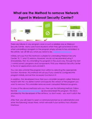 what are the method to remove network agent