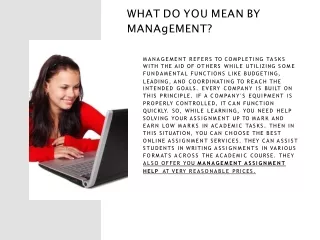 what do you mean by management