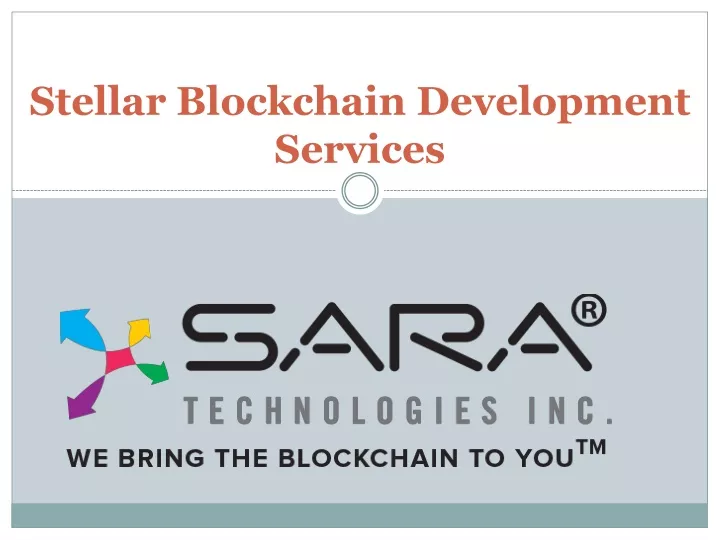 stellar blockchain development services