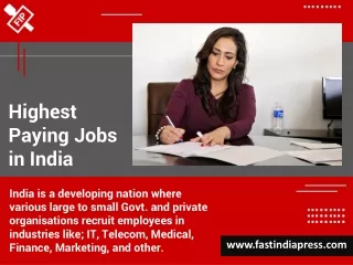 Highest Paying Jobs in India