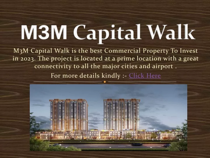 m3m capital walk