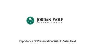 Importance Of Presentation Skills In Sales Field