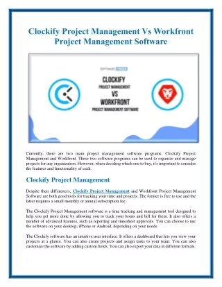 clockify project management vs workfront project