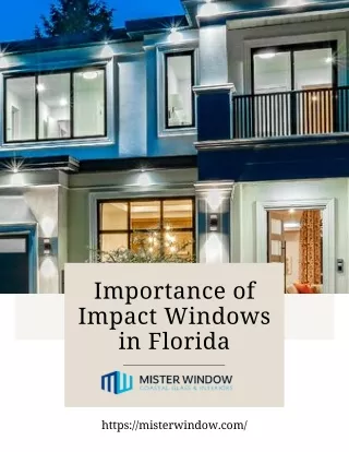 Importance of Impact Windows in Florida