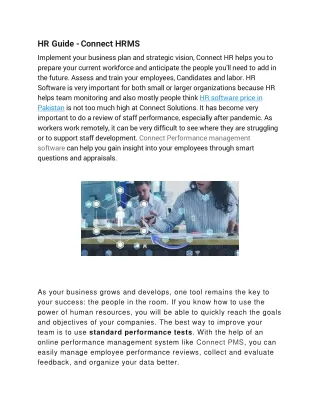 hr guide connect hrms