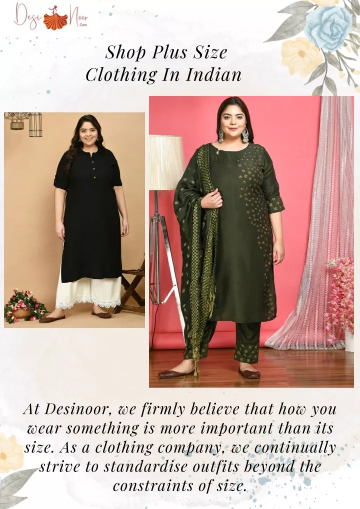 shop plus size clothing in indian