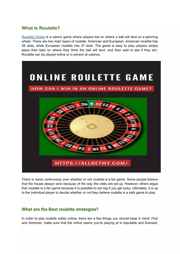 what is roulette