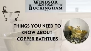 Buy Affordable Copper bathtubs - Windsor and Buckingham