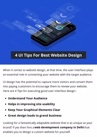 4 ui tips for best website design