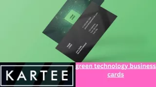 Green Technology Business Cards