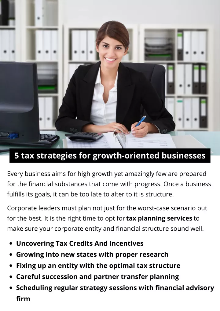 5 tax strategies for growth oriented businesses