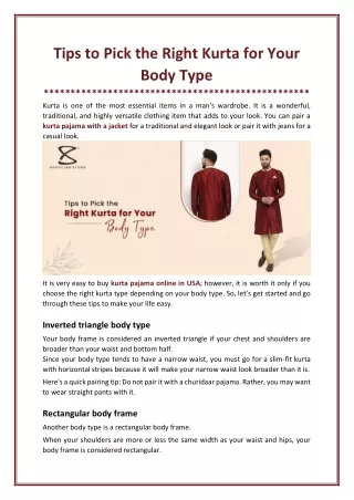 tips to pick the right kurta for your body type