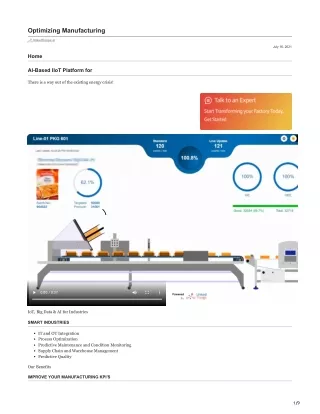 optimizing manufacturing