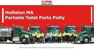 Grab the cleanest and most reliable portable toilet porta potty in Holliston, MA at Clean Portable Restrooms!