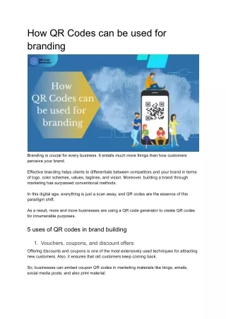 How QR Codes can be used for branding