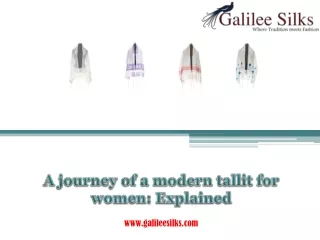 A journey of a modern tallit for women