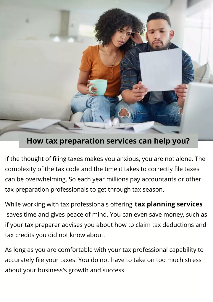 how tax preparation services can help you