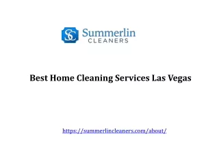 Best Home Cleaning Services Las Vegas