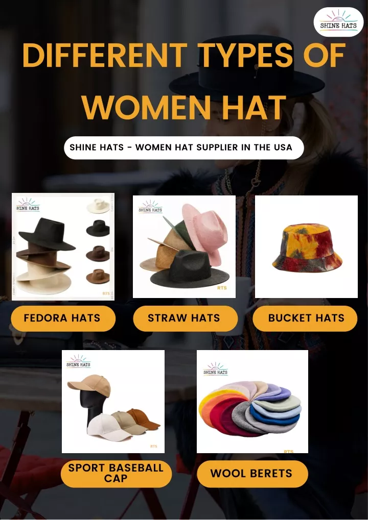 different types of women hat shine hats women