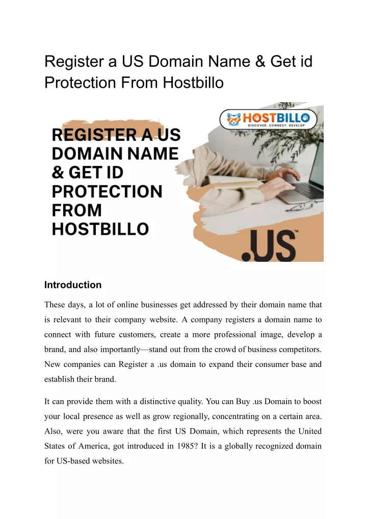 register a us domain name get id protection from