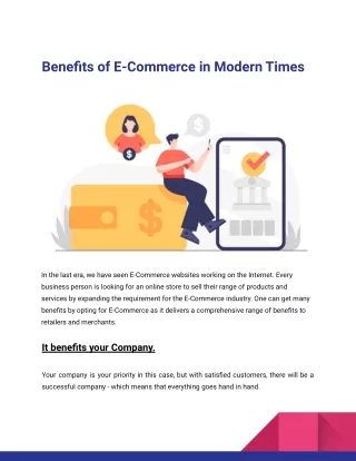 Benefits of E-Commerce in Modern Times