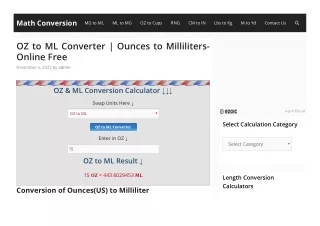 math conversion