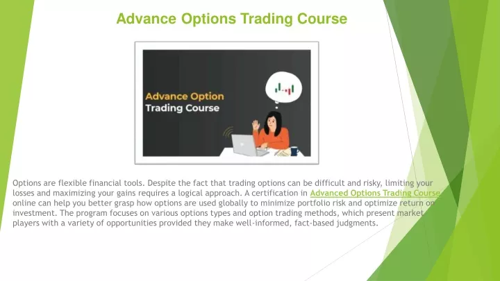 advance options trading course