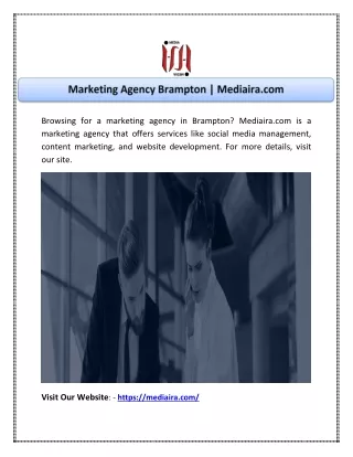 browsing for a marketing agency in brampton