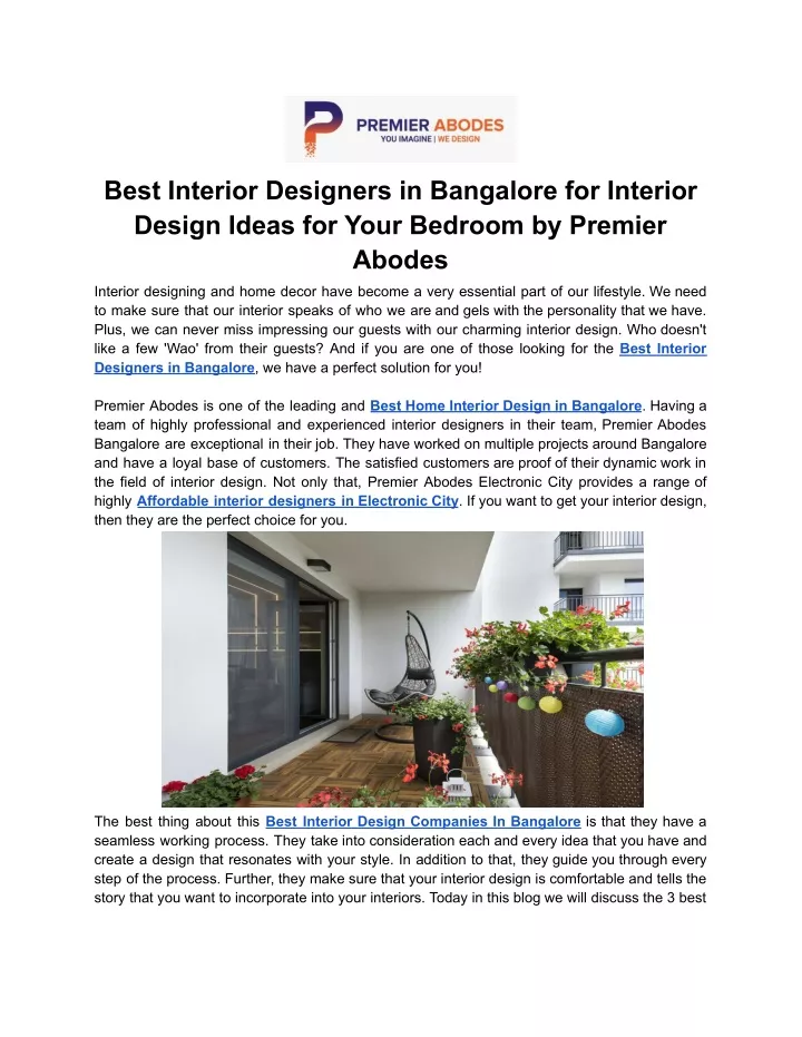 best interior designers in bangalore for interior