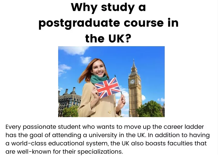 why study a postgraduate course in the uk