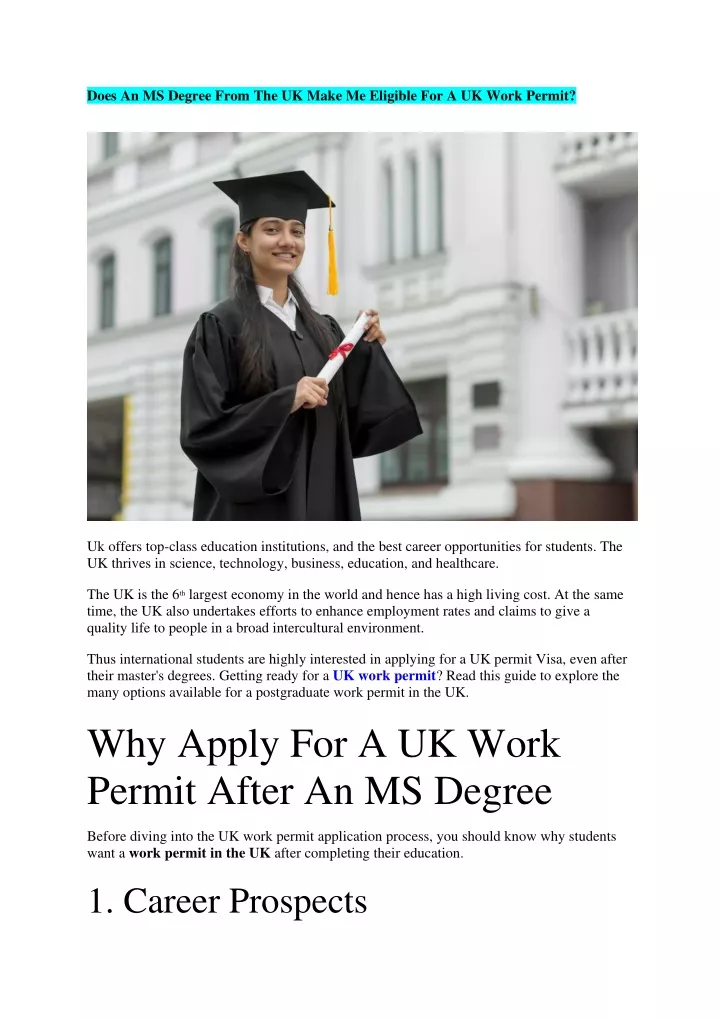 does an ms degree from the uk make me eligible